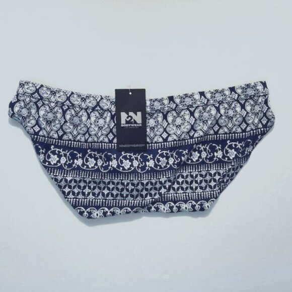 N2N Bodywear Size M Provence Brief - Navy/Blue/White - Roomy Pouch - Navy Batik - Picture 8 of 11